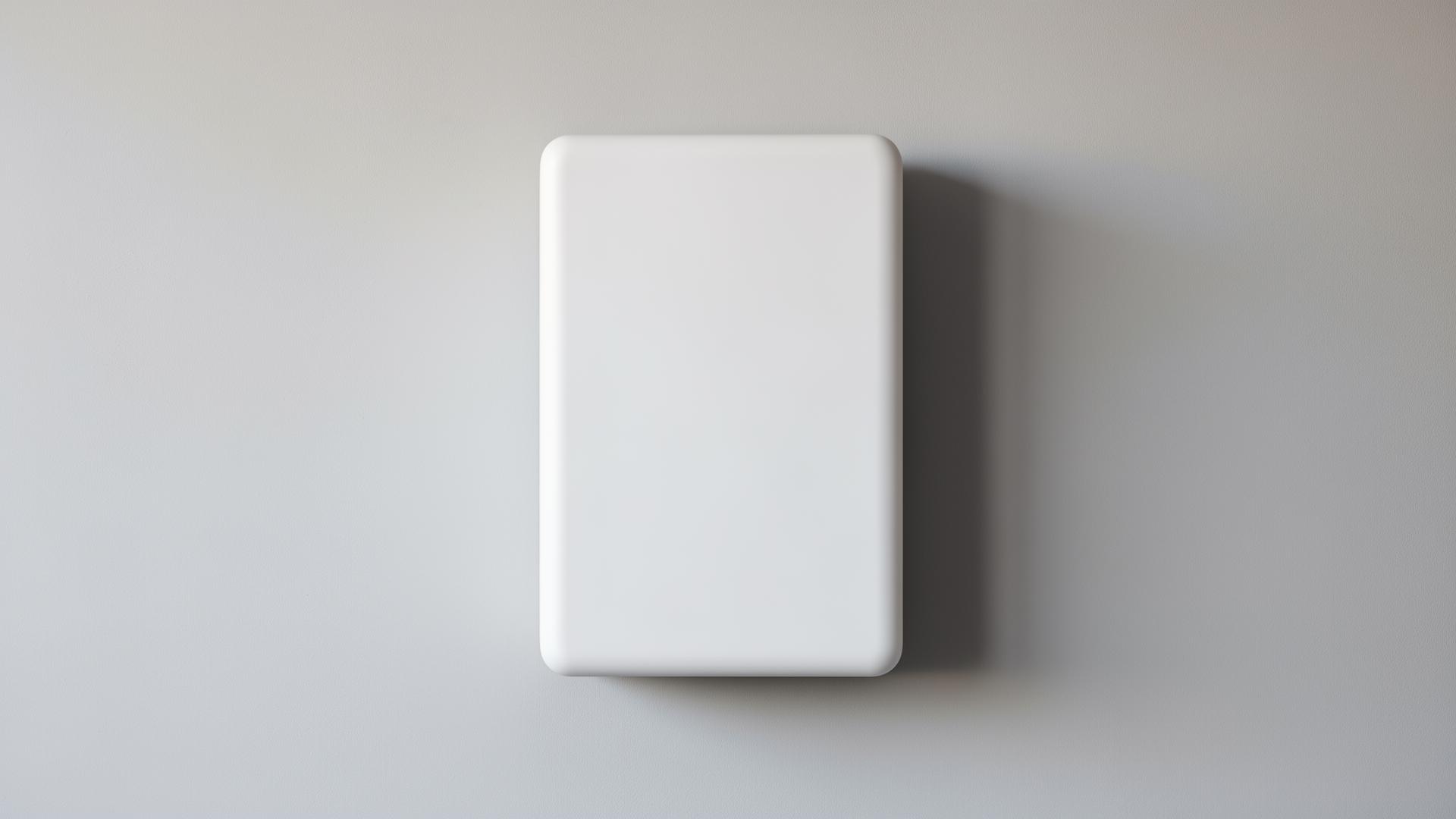 Wall-mounted home battery storage unit with inverter and neat cabling